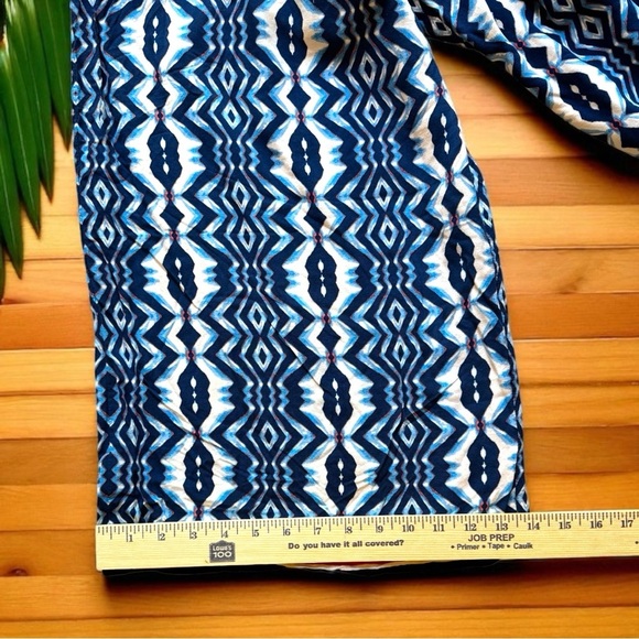 Flying Tomato Blue & White Geometric Jumpsuit - Size Large - Picture 9 of 12